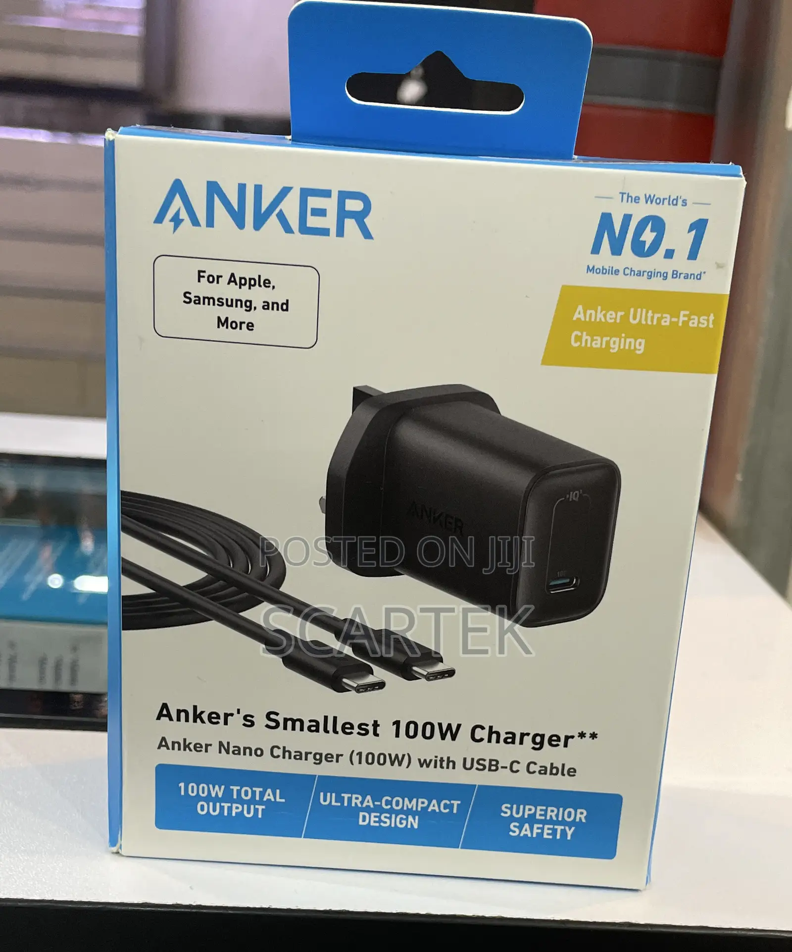 Ankers Smallest 100w Charger With Type C Cable