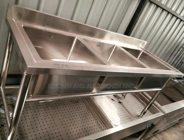 Tripple Basin Hand Wash Sink - main view