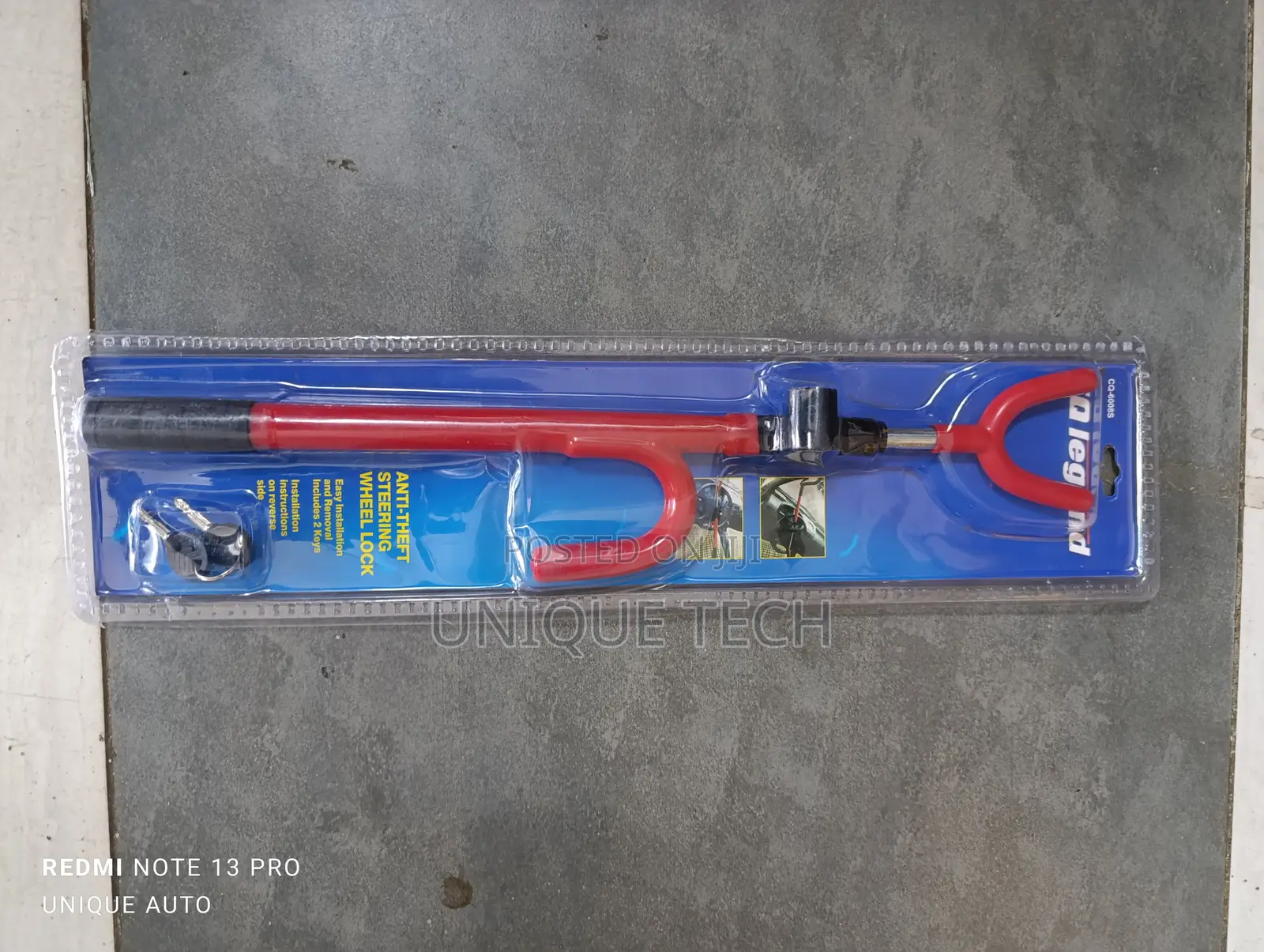 Heavy-Duty Anti-Theft Steering Wheel Lock