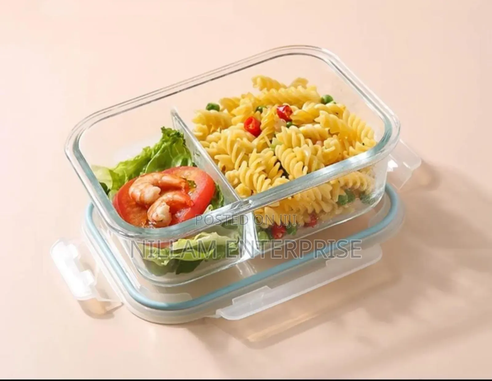 High Borosilicate Glass Partitioned Lunchbox.