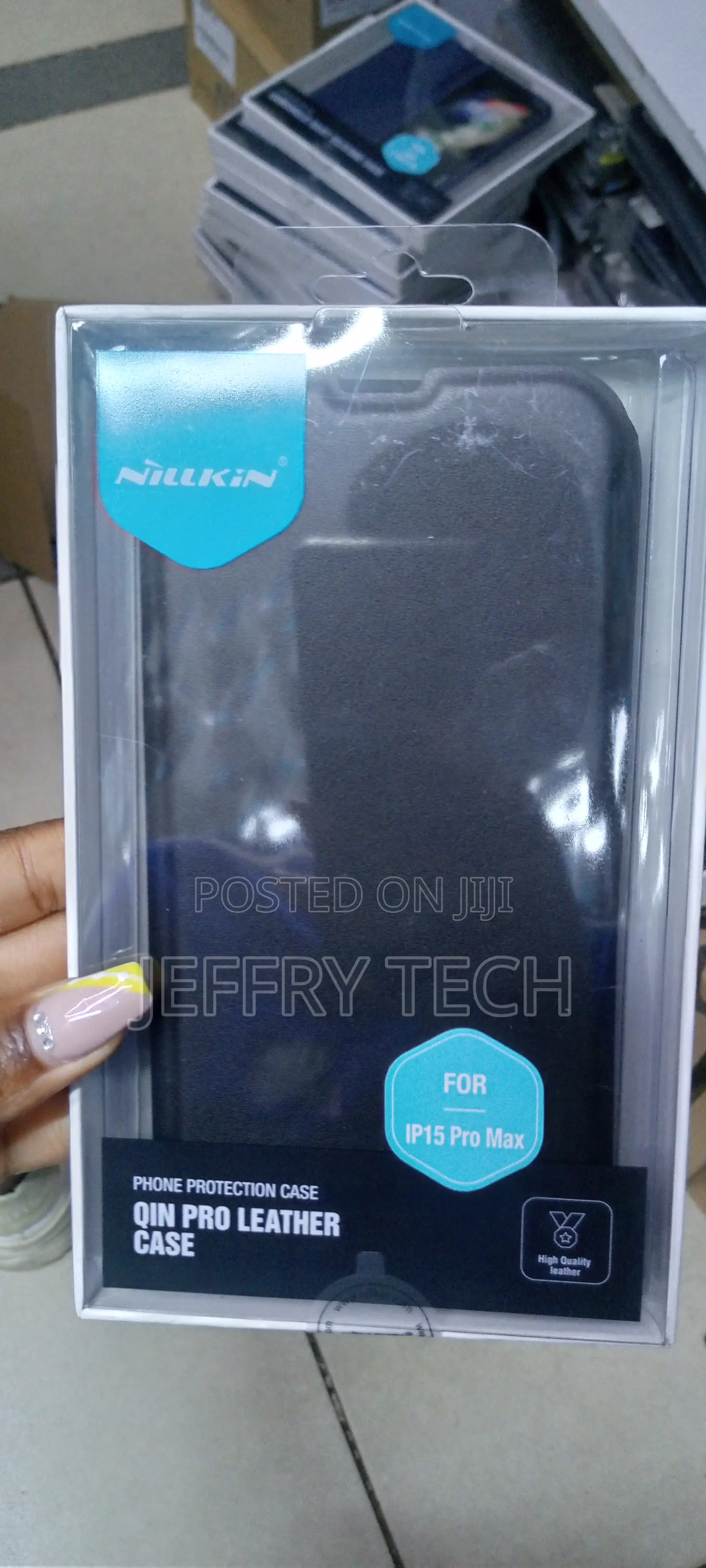 iPhone 15 Pro Max Nilkin Camshield Flip Case -Black