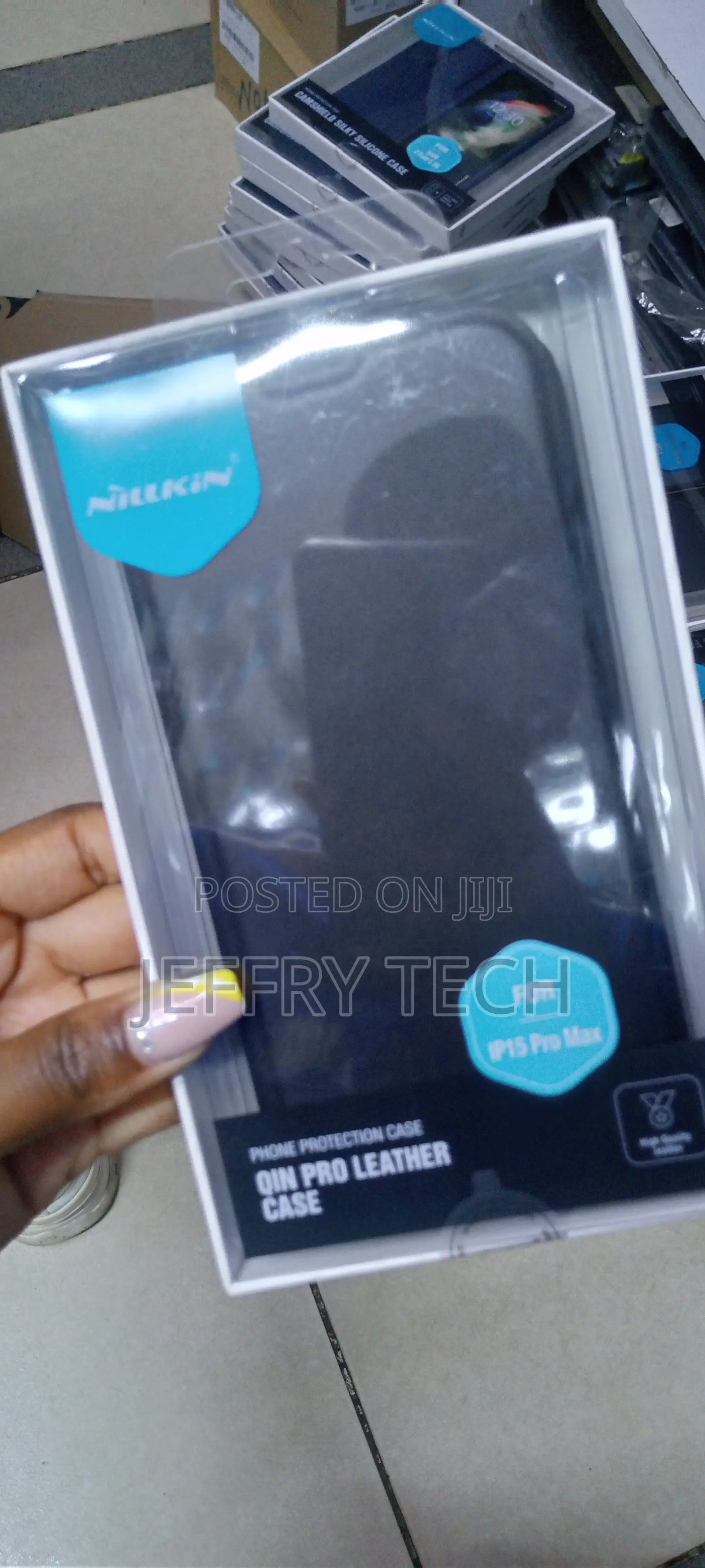 iPhone 15 Pro Max Nilkin Camshield Flip Case -Black