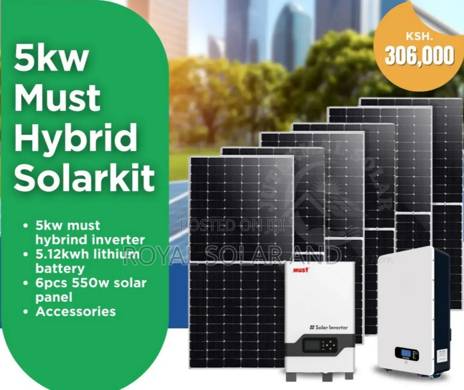 5kw Solarkit With 5kva Must Hybrid Inverter