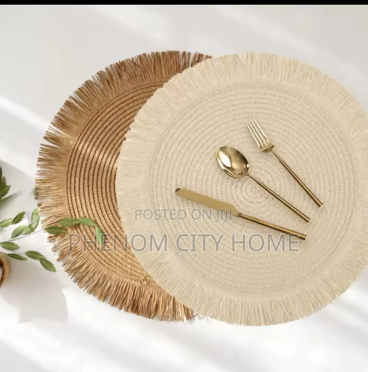 6pcs Round Jute Table Mats Available