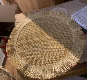 6pcs Round Jute Table Mats Available