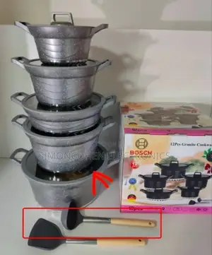 12pc Bosch Cookware With Silicone Lids