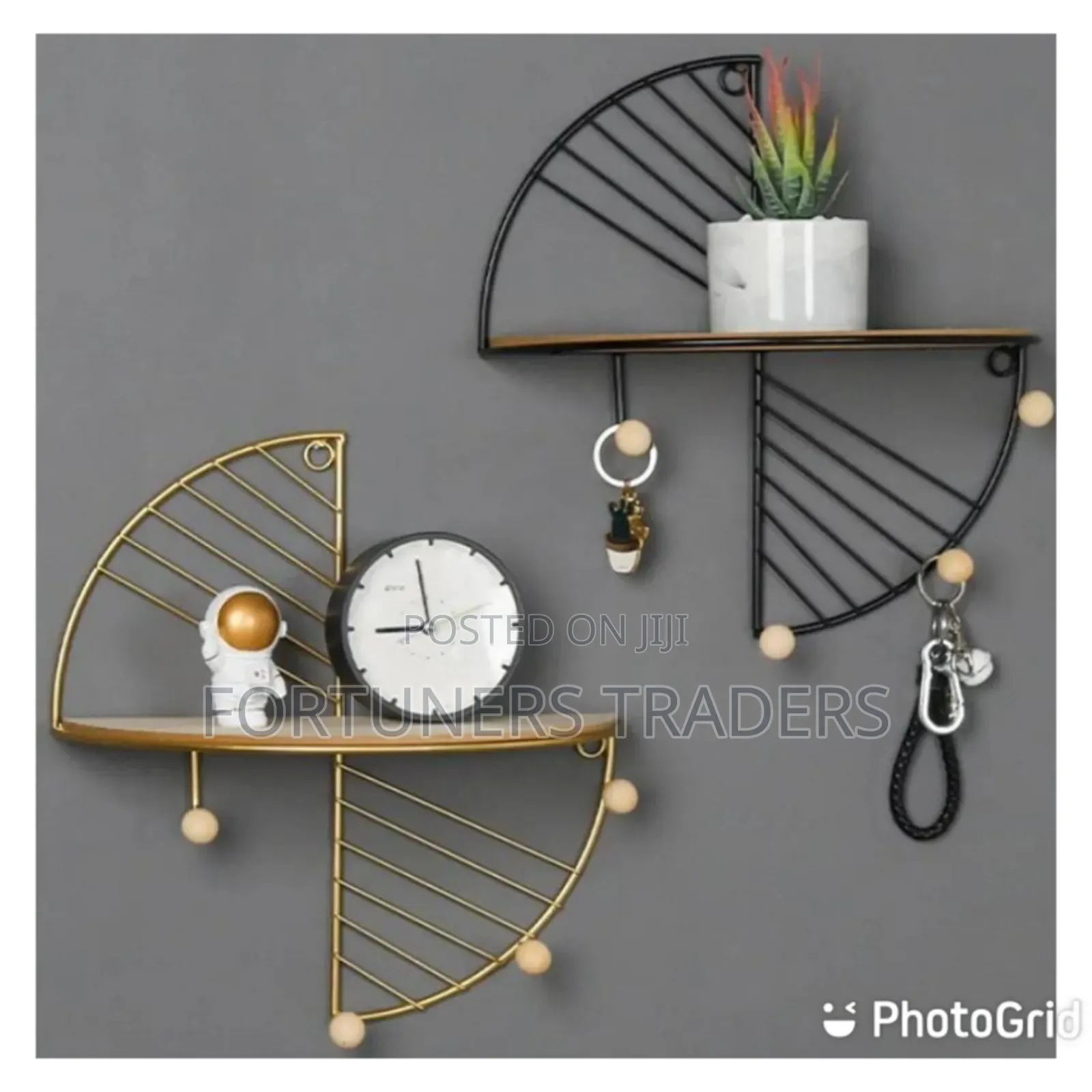 Decorative Geometric Wood Wall Shelves