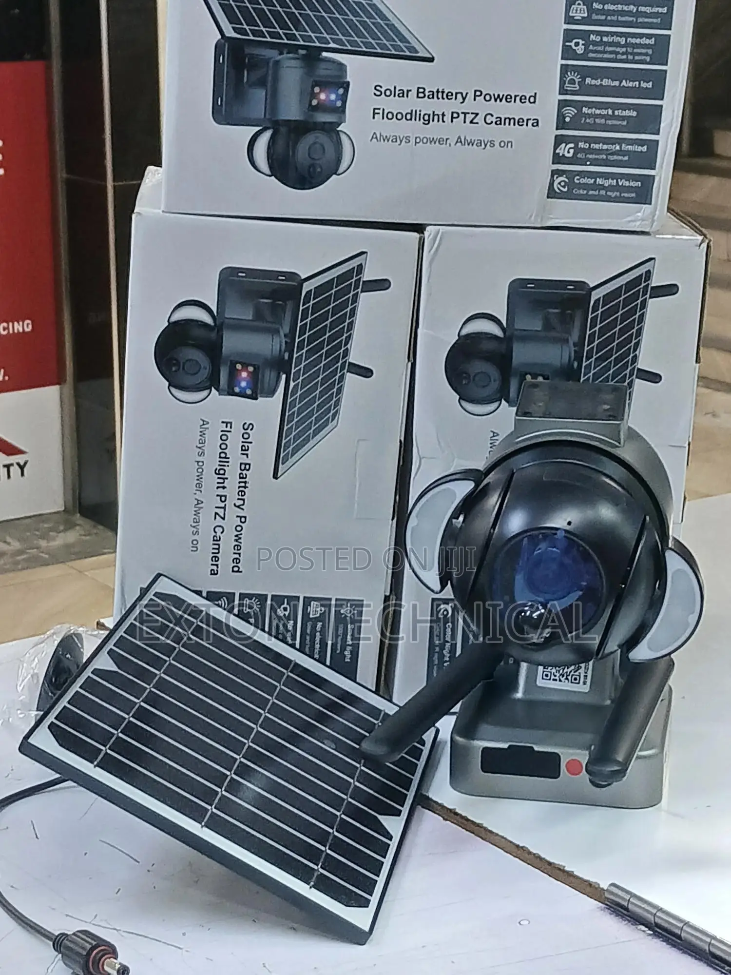 Ubox 4g Solar Battery Powered Floodlight Camera