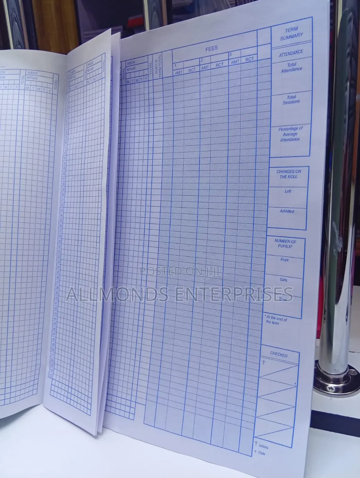 Elimu Attendance Register- A4 Size