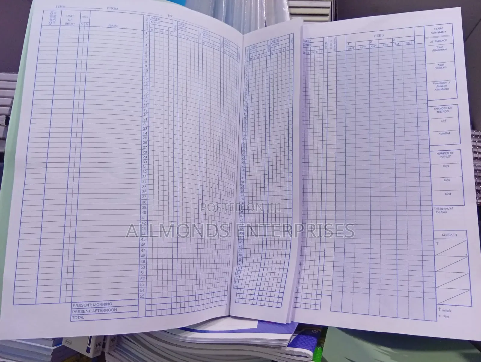 Elimu Attendance Register- A4 Size