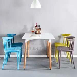 Home Chairs: Plastic Scandinavian Armless Dining Chair