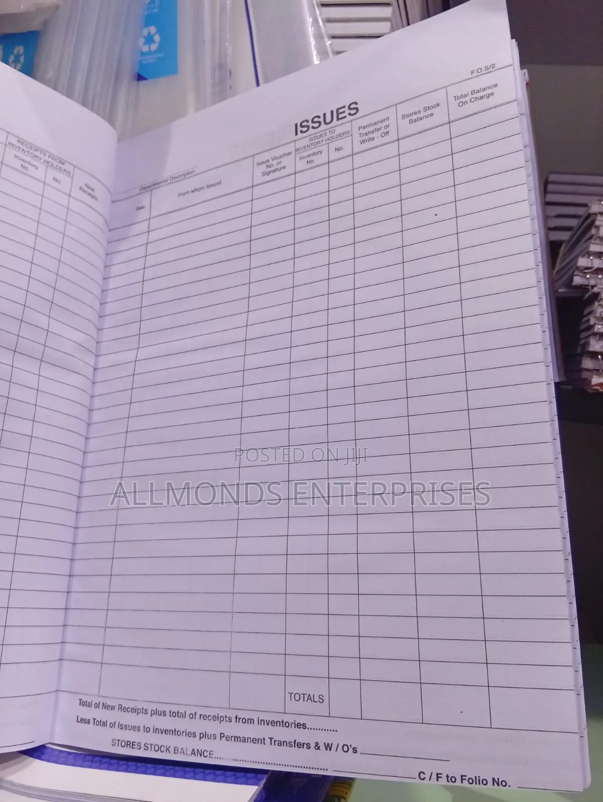 S2- Permanent and Expandable Stores Ledger Book