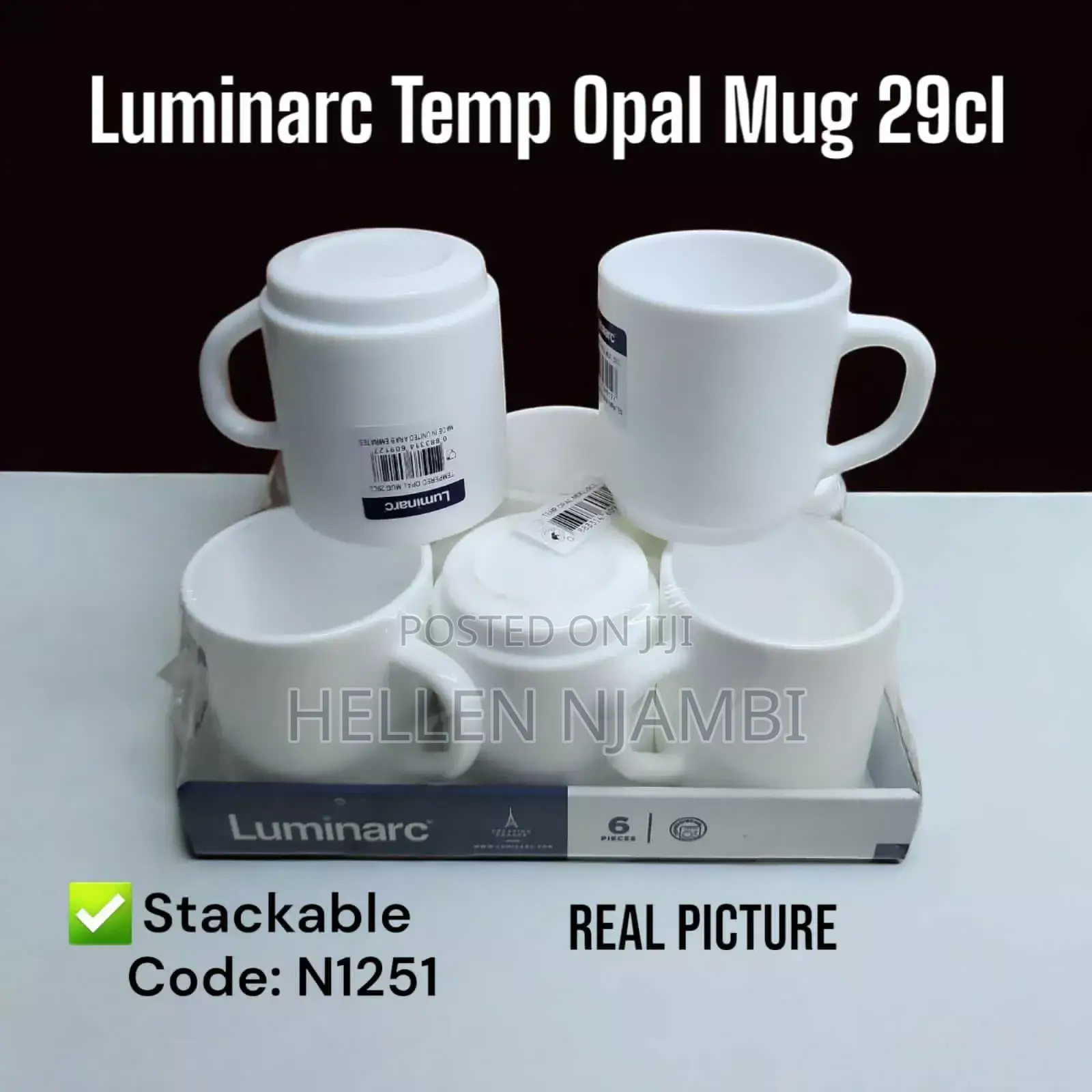 *Set of 6 Luminarc 29cl Cups