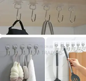 6 Hooks Strong Adhesive Wall Hangers