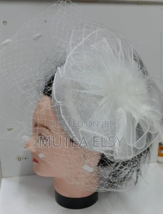 Kids White Fascinators - main view