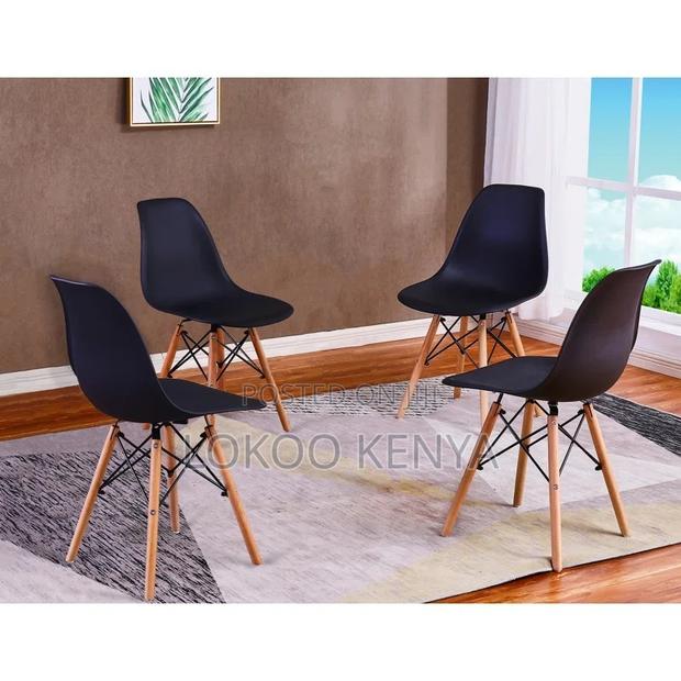 Dining Chairs: Black Wooden Dining Chairs - thumbnail 2