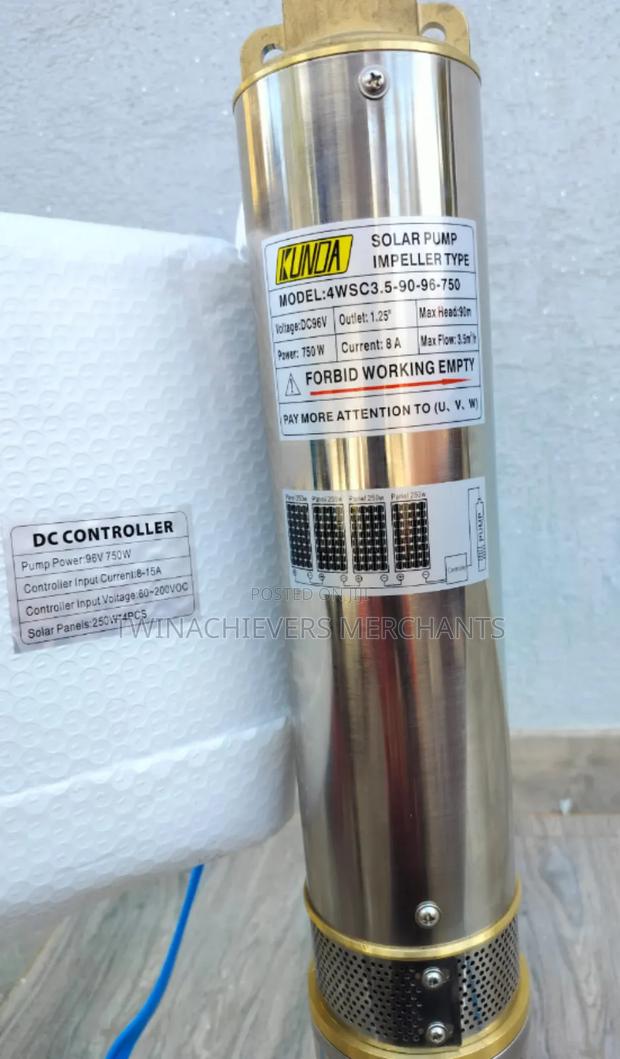 90m Solar Submersible Water Pump 96v 750w