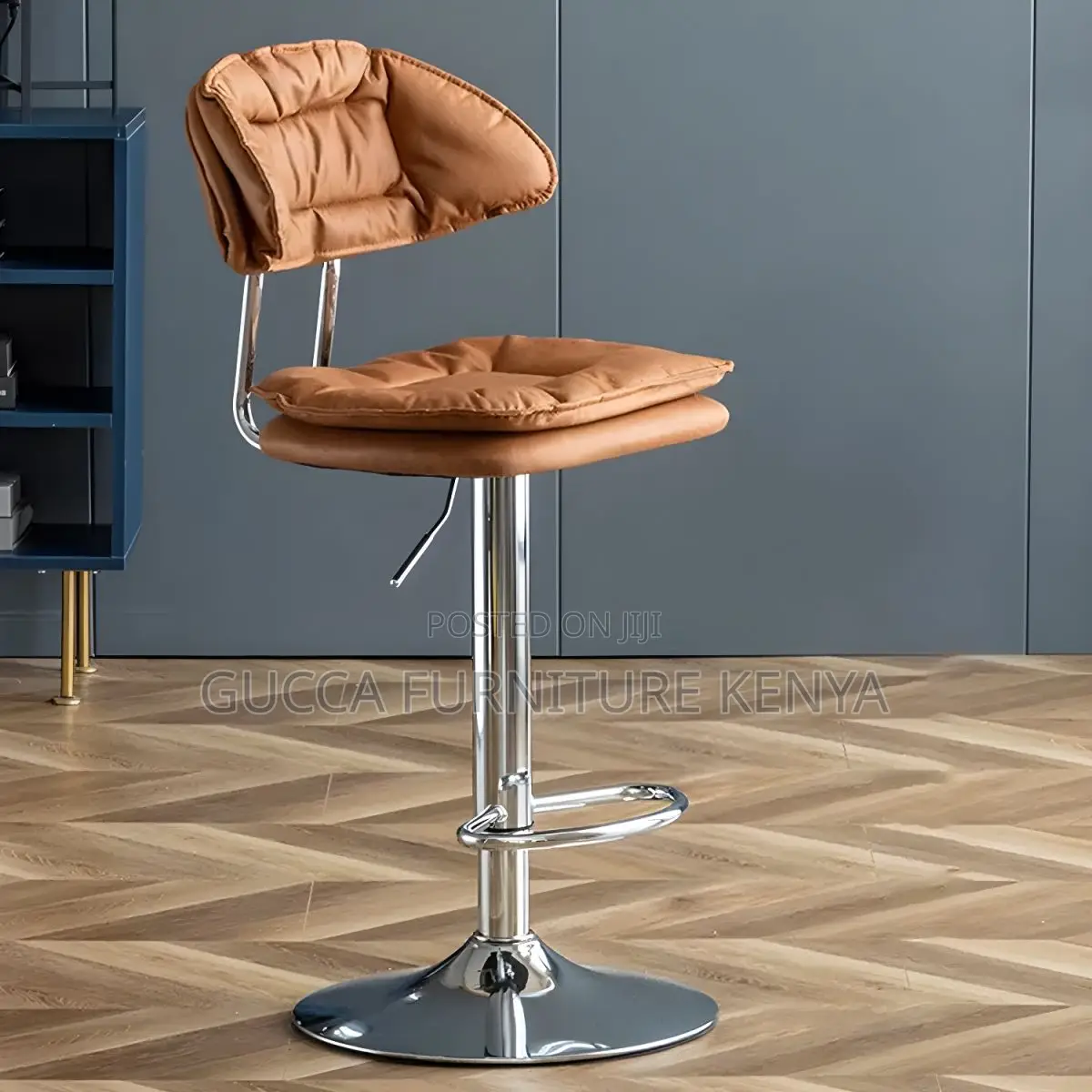 Home Chairs: Modern Rectangular Seat Bar Stool Adjustable