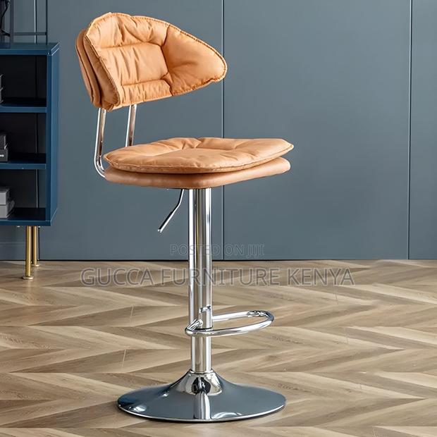 Home Chairs: Modern Rectangular Seat Bar Stool Adjustable - thumbnail 3