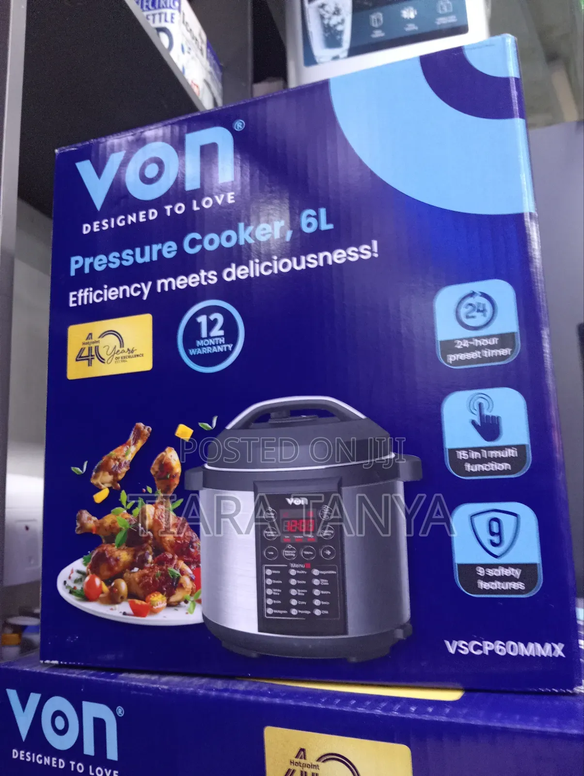 Von Vscp60mmx Pressure Cooker 1000w - 6l