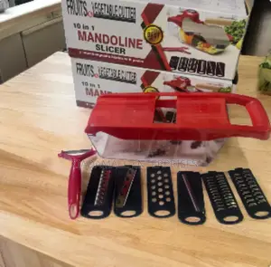 Mandoline Slicer Set: 10-in-1, 6 Blades, Includes Peeler