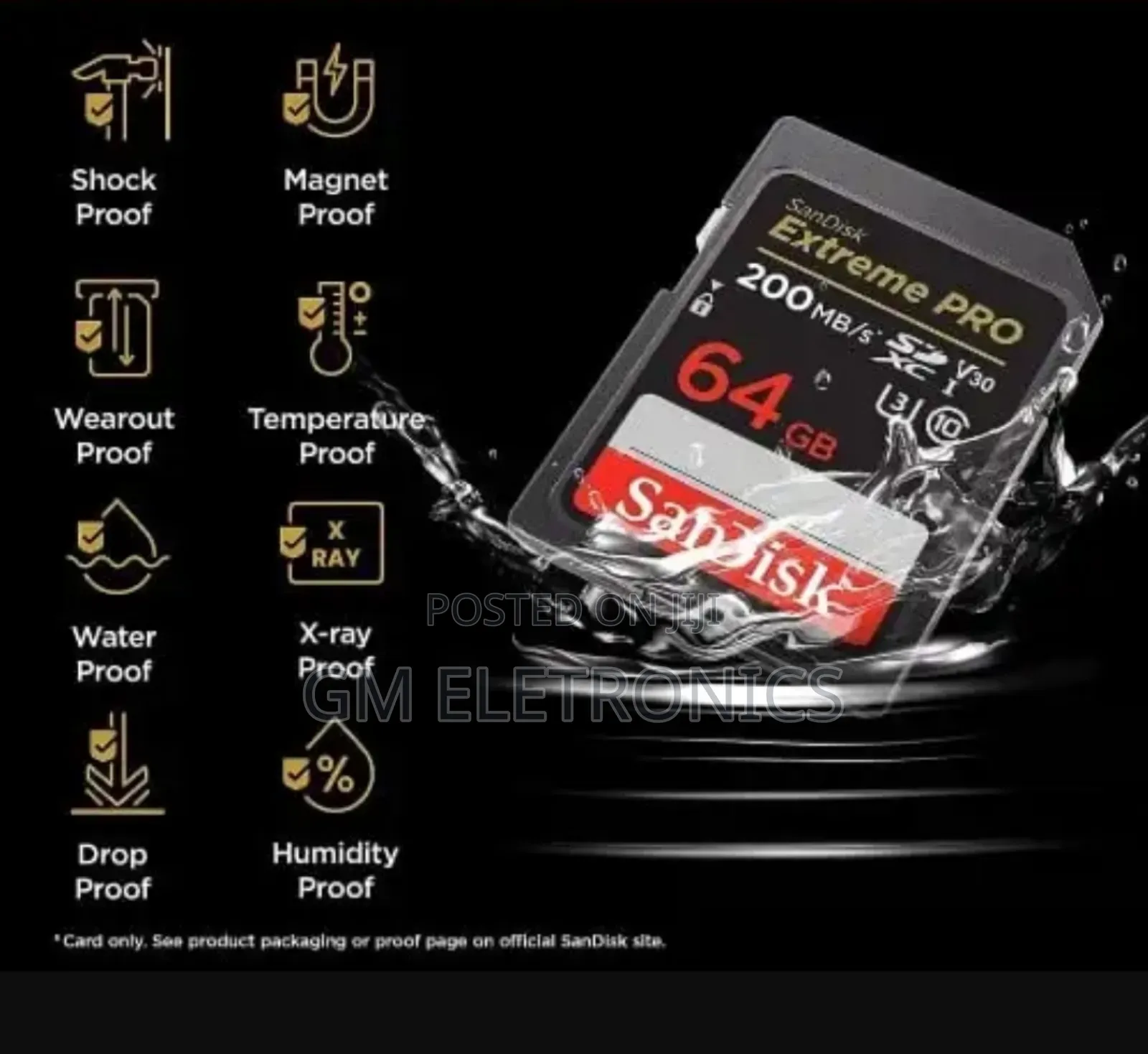 64gb 200mbps Extreme Pro Uhs-I SDXC Memory Card 200mb/S.