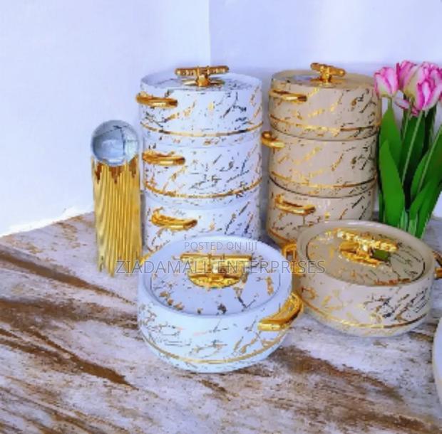 4-Piece Hotpot Set: Pinnacle, Marble Gold Design - main view