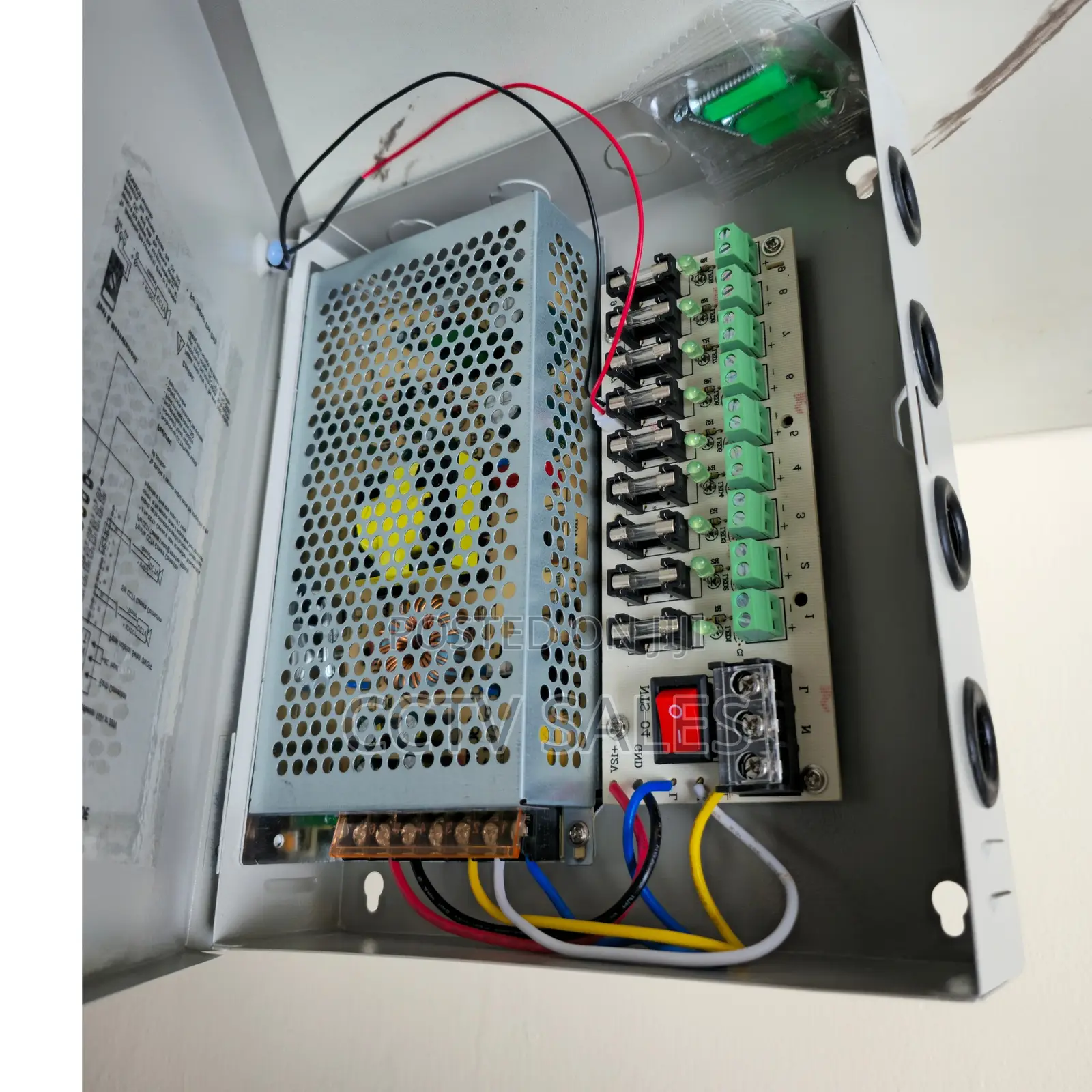 Closed CCTV Camera Power Supply Unit-12v/10amps 10cameras