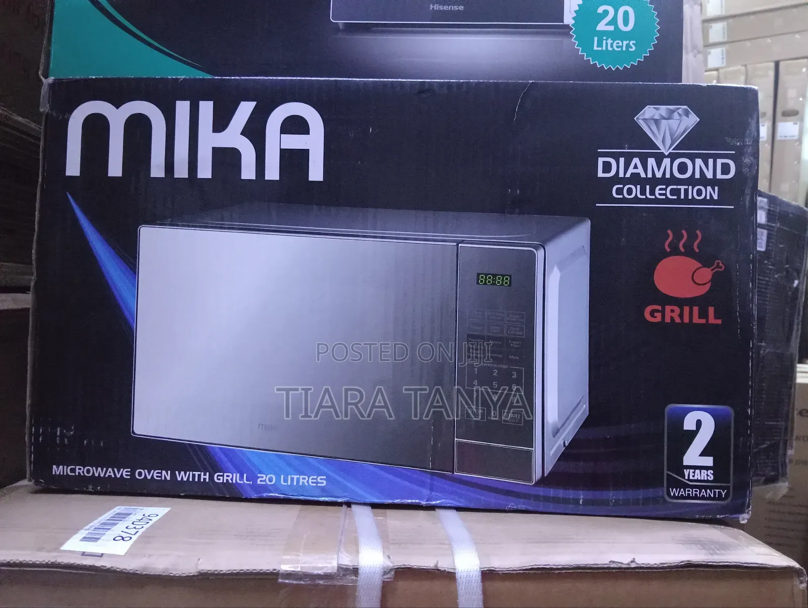 Mika Microwave Oven With Grill-Digital - 20 Litres,Silver