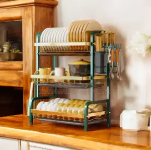 3-Tier Kitchen Dish Rack: Heavy-Duty Stainless Steel