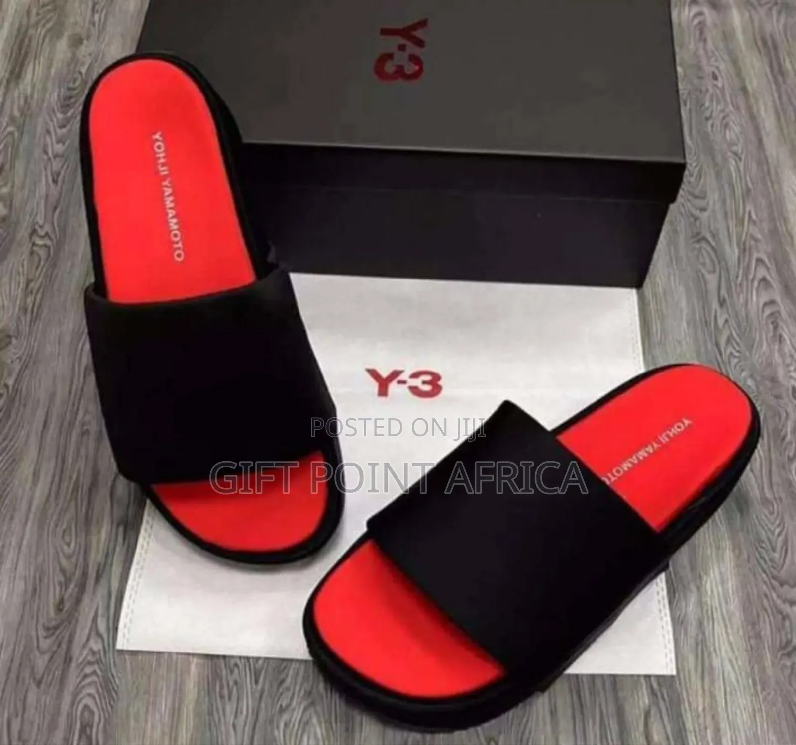 Black Y-3 Slide for Men