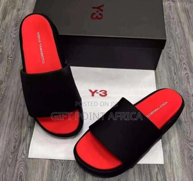 Black Y-3 Slide for Men - thumbnail 2