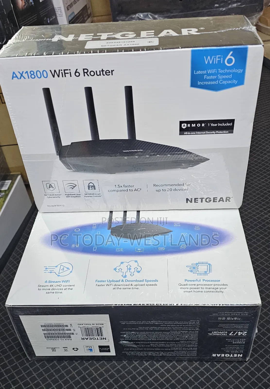 Netgear Rax10 Ax1800 Wireless Dual-Band Gigabit Router ,Vpn