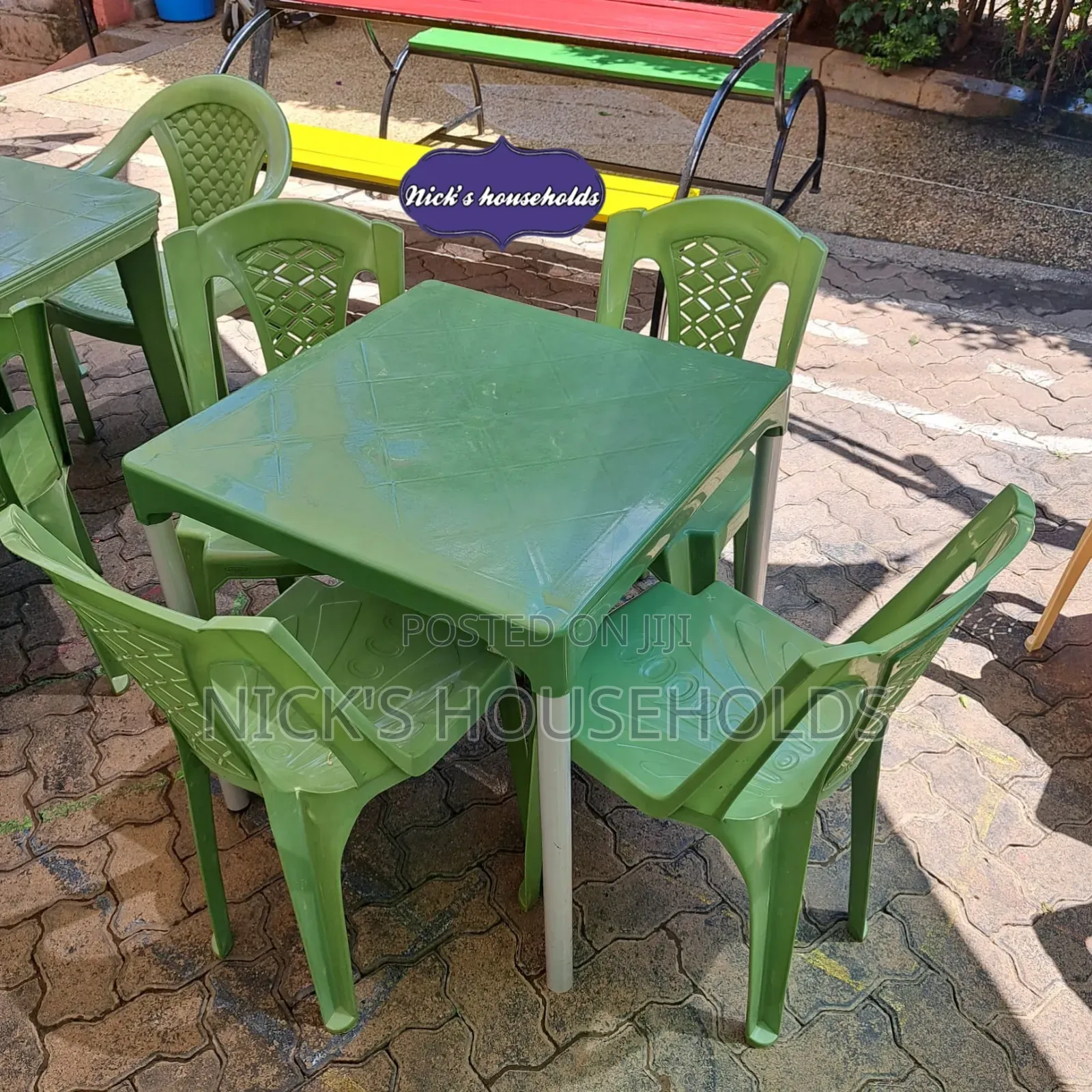 Kenpoly Plastic Chairs With Square Plastic Table