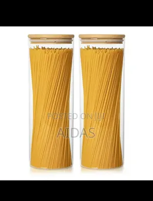 Spaghetti/Cereal Storage Jar With Bamboo Lid