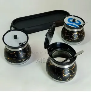 3 in 1 Condiment Set Glass
