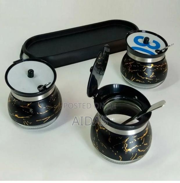 3 in 1 Condiment Set Glass - thumbnail 2
