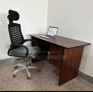 Office Chair With Headrest and Table