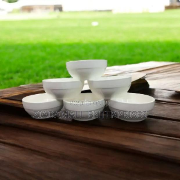 Set of 6 White Ceramic Bowls: Everyday Dining - main view