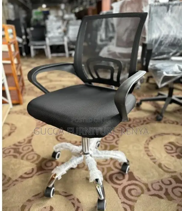 Office Chairs: Mesh Swivel Low Back Home Office Chair Black