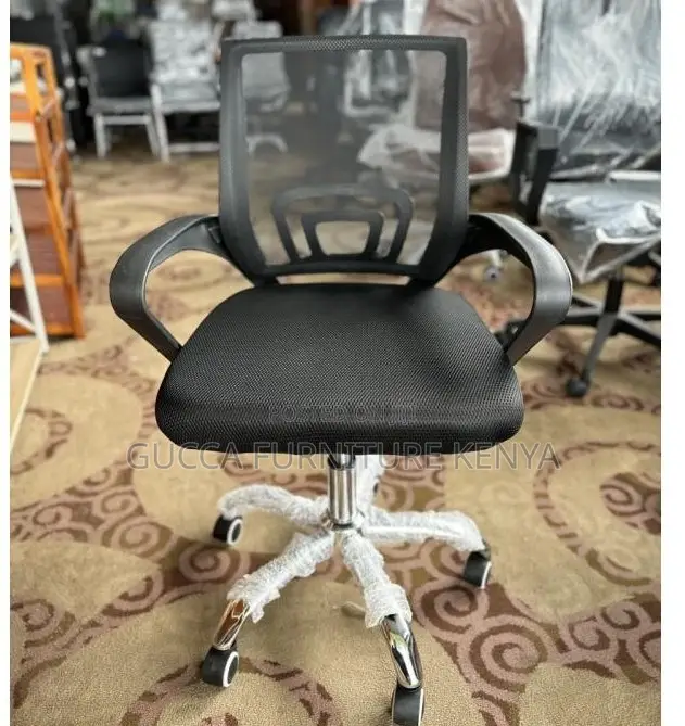 Office Chairs: Mesh Swivel Low Back Home Office Chair Black