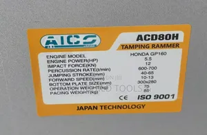 *Aico Japan* Tamping Rammer With Honda Gp160 Engine Acd 80