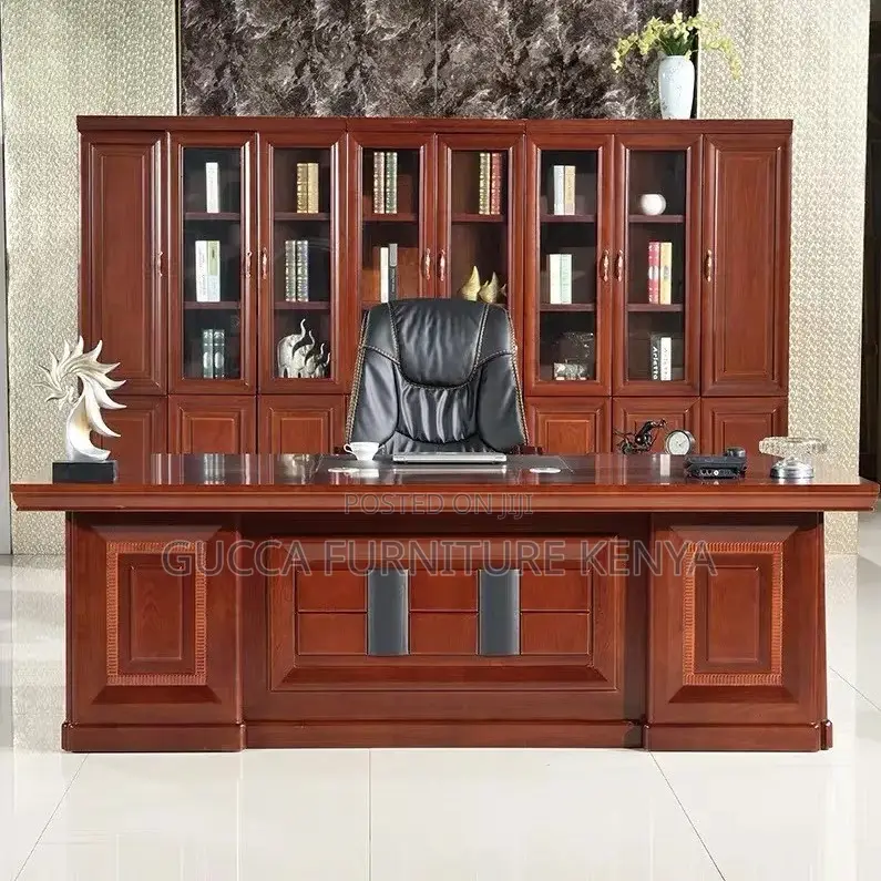 Office Tables: Executive High 160cm Mahogany Office Table