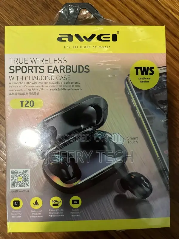 Awei T20 Enc Bluetooth TWS in Ear Mini Wireless Earbuds