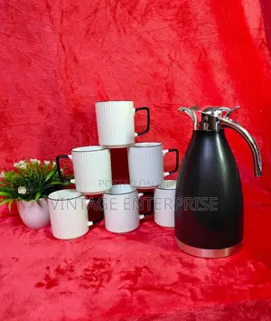 6pcs Japanese Mugs + Flask