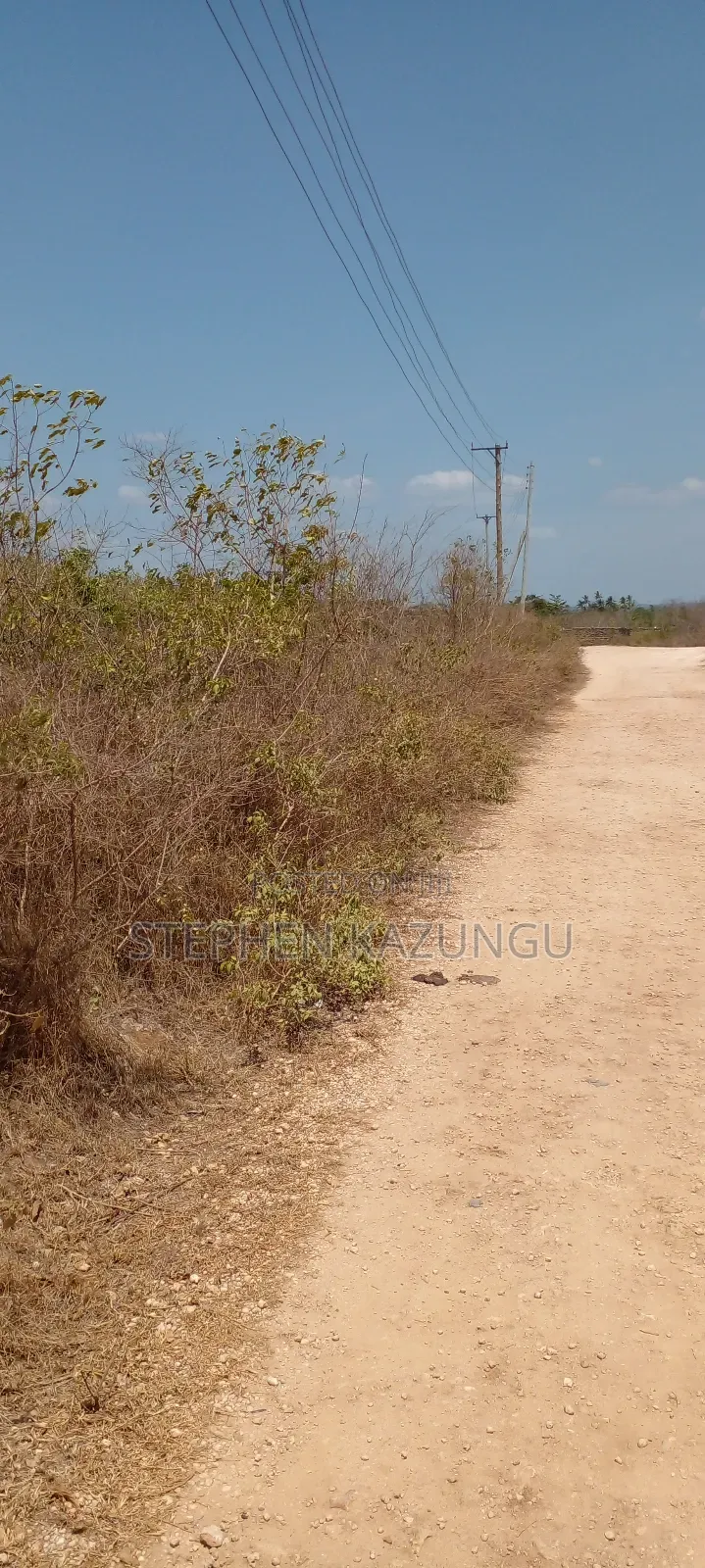 1/2 Acre Plot on 3rd Row in Galu Beach