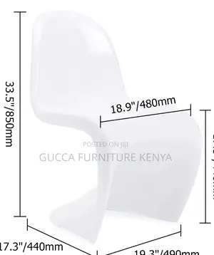 Home Chairs:Modern White Abs S-Shape Dining Chair