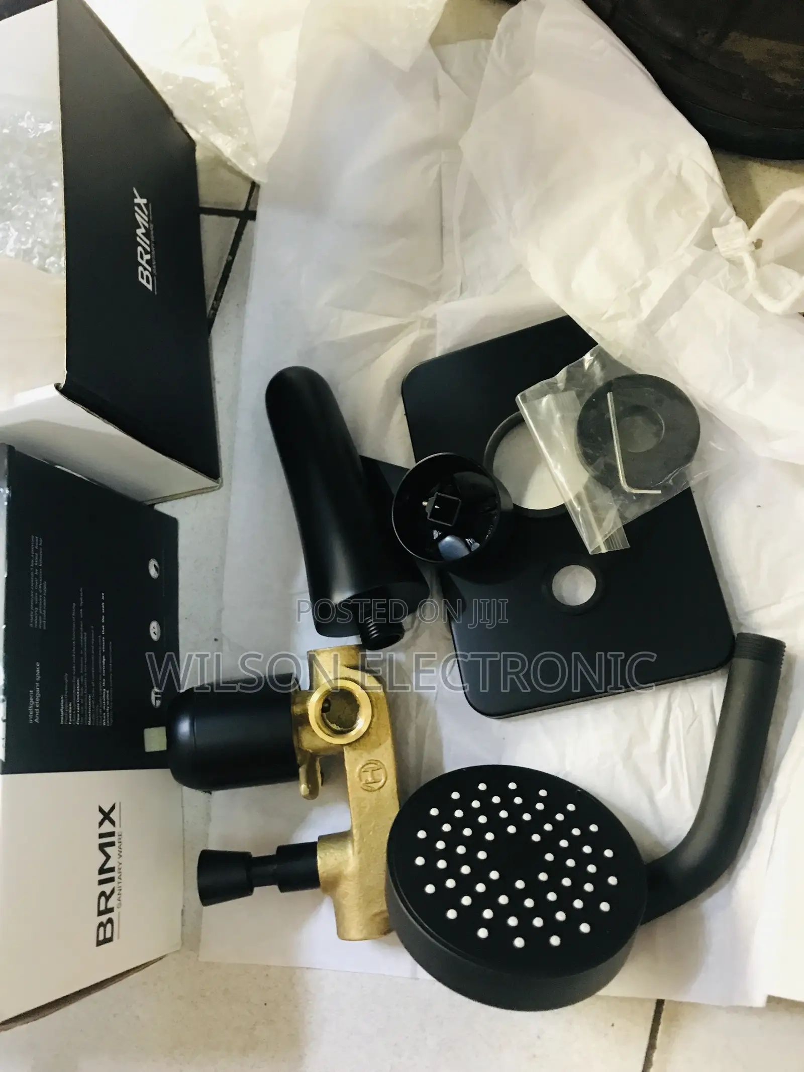 Black 4ways Concealed Mixer
