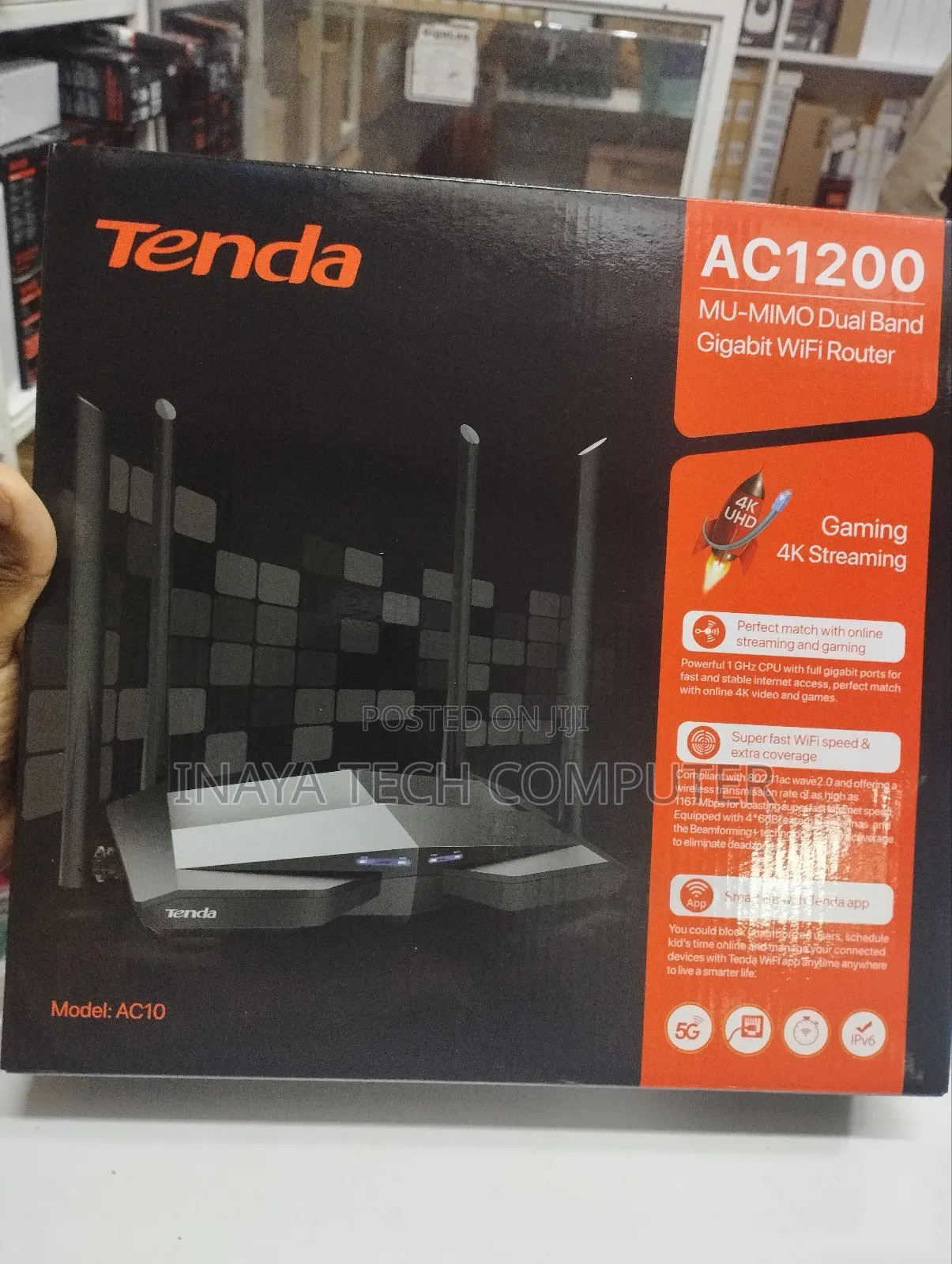 Tenda Ac10 Ac1200 Dual Band Gigabit Wifi Router