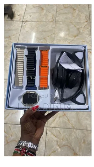 4 in One Smart Watch Contains: 4 Straps 1 Head Set 1 Watch